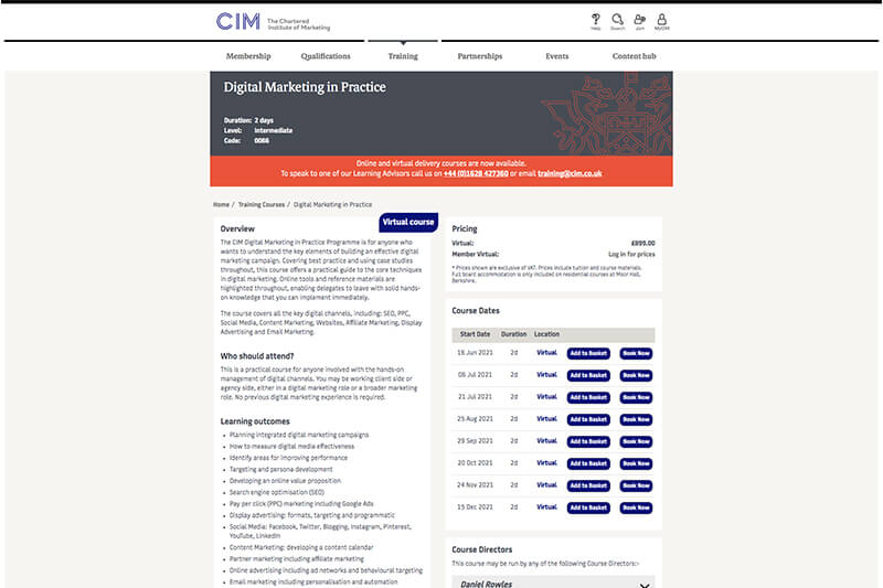 Online CIM qualifications