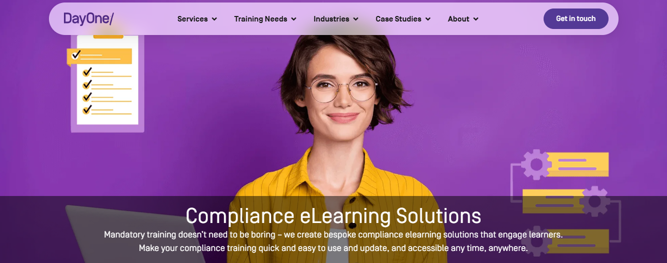 e-Learning for compliance training from Day One Technologies.